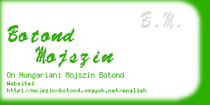 botond mojszin business card